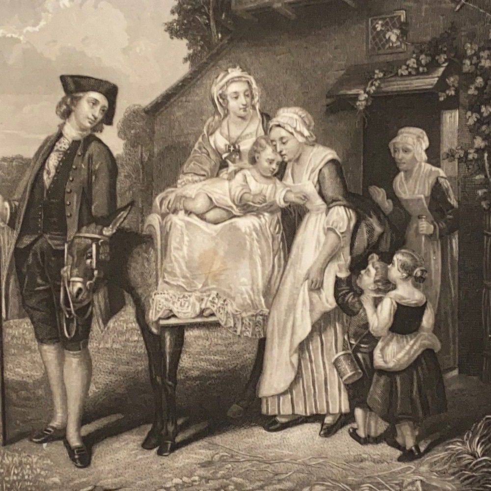Which is the Mother 9" x 6.25" Lady's Godey's Book Antique Engraving/Print